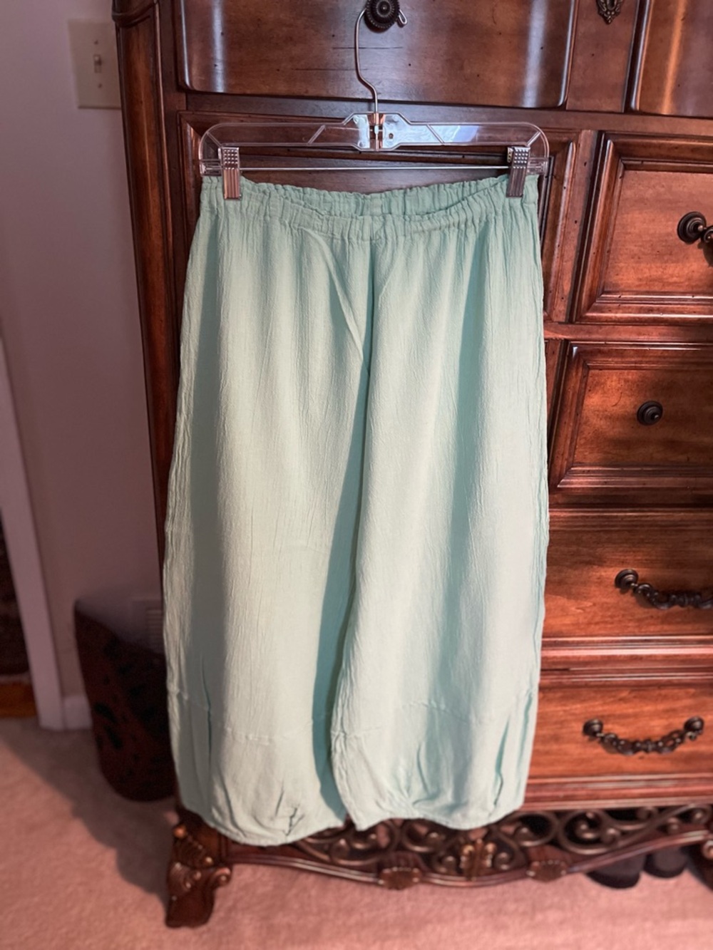 Oh My Gauze! Mint Green Elastic Waist Lounge Pants